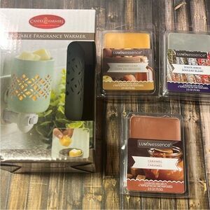 Plug-In Porcelain Wax Melt Warmer Bundle – Soft Mint + 3 Scented Wax Bars